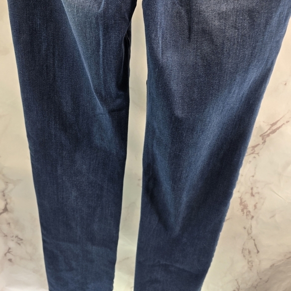 Betabrand Jeans Womens Medium Long Dark Wash Straight Denim Jegging High Rise - Picture 7 of 11